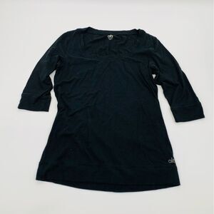 Alo Black 3/4 Sleeve Top | size large
